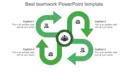 teamwork powerpoint template-green